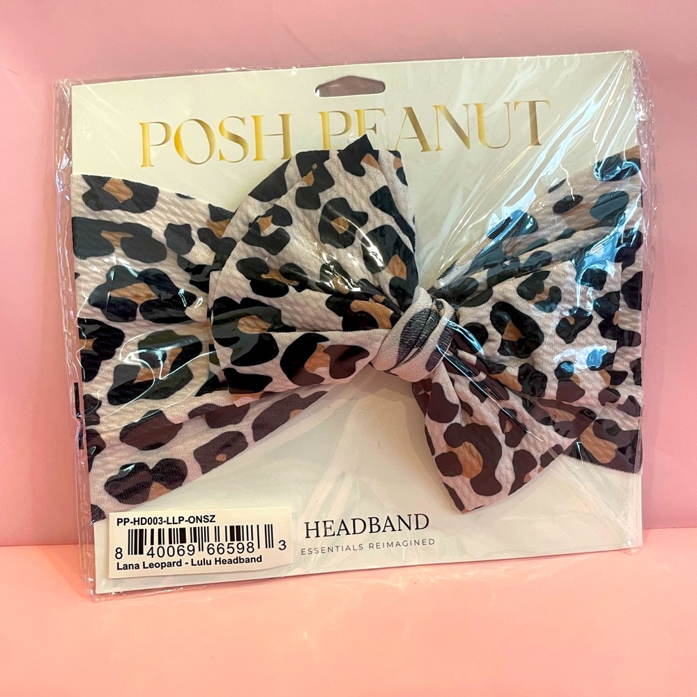 Posh peanut lulu headband leopard print